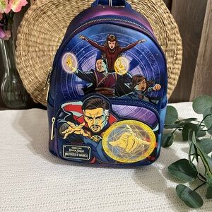NWT Loungefly Doctor Strange Multiverse of Madness Blue Mini Backpack